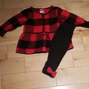 Carter's Red Plaid outfit